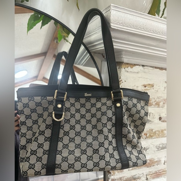 Gucci Handbags - Gucci Canvas Abbey Medium Black